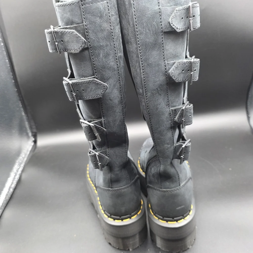 Dr. Martens Jadon Max Boot Hi Buckle Platforms
